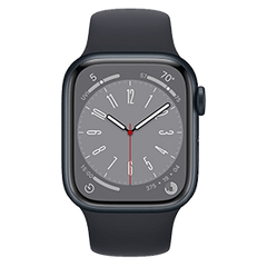 Apple Watch Series 8 45mm reconditionnée | Wifi | Noir | Garantie | Accessoires