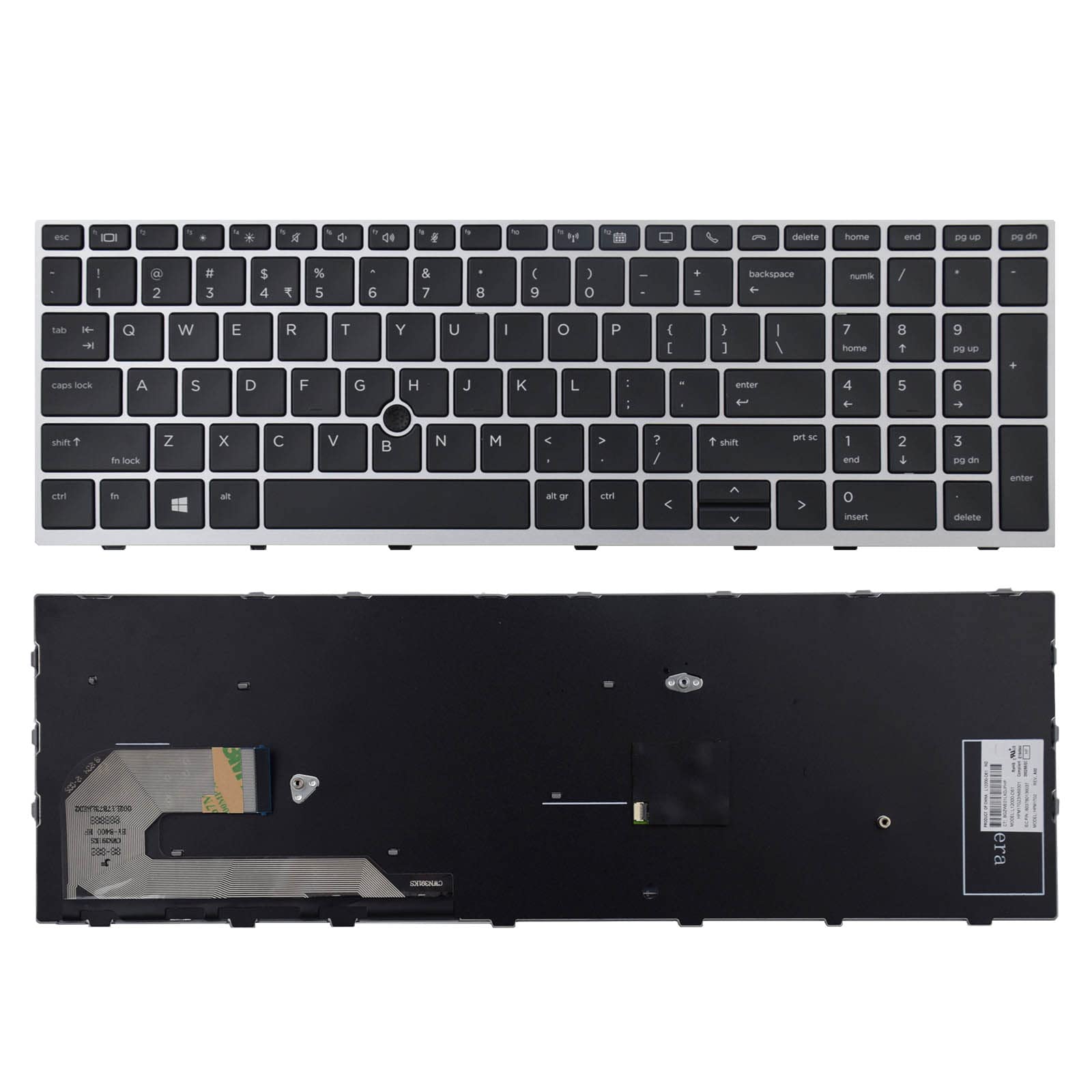 HP Backlit Keyboard 755/850/Zbook 15u G5/G6 US Silver Frame - Notebook Keyboard (for Refurb)