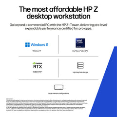 HP Z1 Tower G1i Refurbished | Intel Core i7-12700 (12e Gen) | 32GB RAM | 1TB M.2 SSD | Nvidia RTX 5060 8GB | Wifi | BT | Windows 11 Pro | 12M Garantie