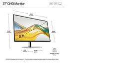 HP S5 Pro 527pq 27" IPS QuadHD Monitor Refurbished | 2560x1440 | HDMI | DisplayPort | VESA Mount | 12M Garantie