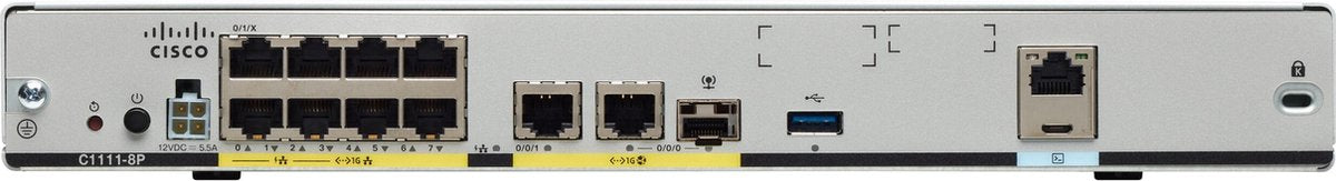 CISCO ISR 1100 | Refurbished | Dual GE WAN Ethernet Router met 8 Poorten | 1 jaar Garantie