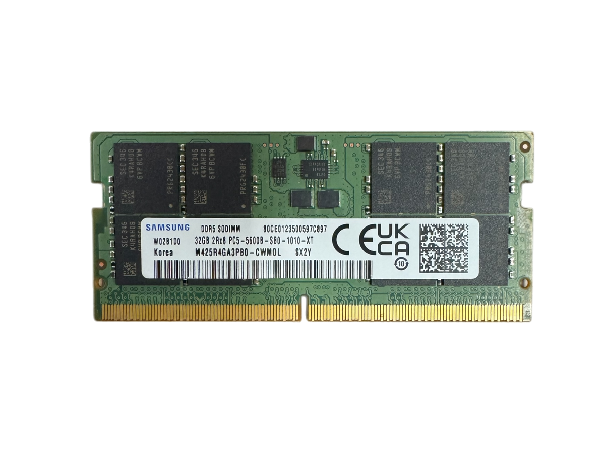SAMSUNG 32GB DDR5 SO-DIMM | PC5-44800 5600MHz | 262-pin 2Rx8 | 1 jaar Garantie