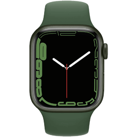 Apple Watch Series 7 41mm Refurbished | Groen Aluminium | 4G | Zwart Sportbandje | 2 jaar Garantie | Incl. Accessoires