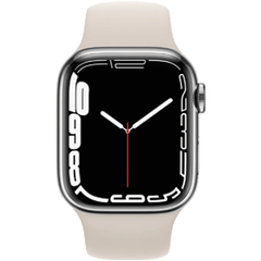 Apple Watch Series 7 45mm Refurbished | Aluminium Zilver | Wifi | Wit Sportbandje | 2 jaar Garantie | Incl. Accessoires