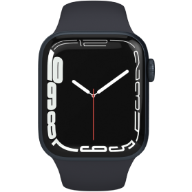 Apple Watch Series 7 41mm Refurbished | 4G | Zwart RVS met Zwart Sportbandje | 1 Jaar Garantie | Accessoires