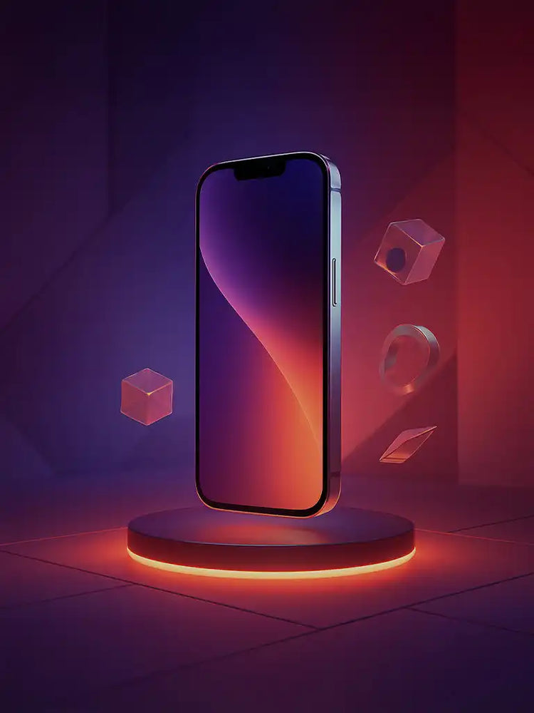 Een moderne smartphone met een levendig, kleurrijk scherm.