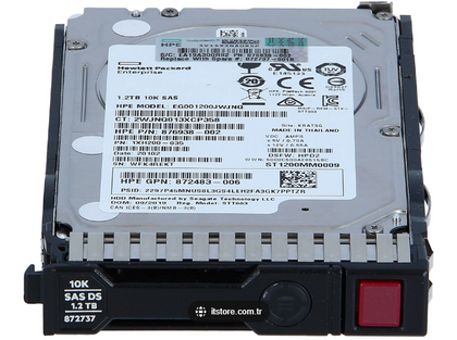 HPE 1.2TB 12G HDD 10K SFF ENT DS SC SAS Gen8 Gen9 Gen10