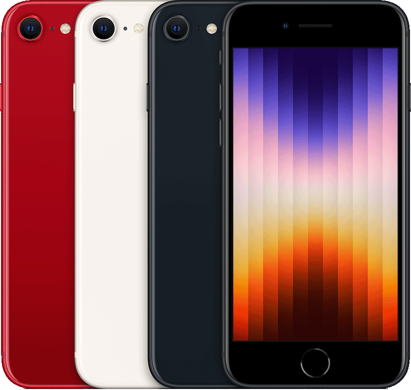 APPLE iPhone SE 3 Refurbished | 64GB | 4.7" Midnight | Geen Accessoires | 12M Garantie