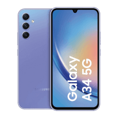 Samsung Galaxy A34 5G 128GB Refurbished | Dual SIM | Paars | 2 jaar Garantie | Incl. Accessoires