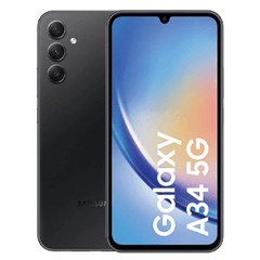 Samsung Galaxy A34 5G 128GB Refurbished | Dual SIM | Zwart | 2 jaar Garantie | Incl. Accessoires